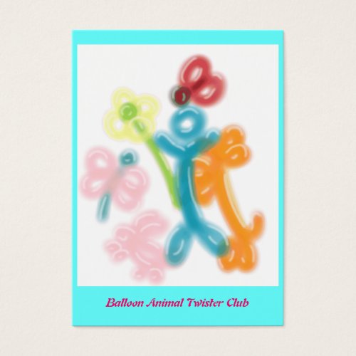Balloon Animal Twister Profile Card Business Cards