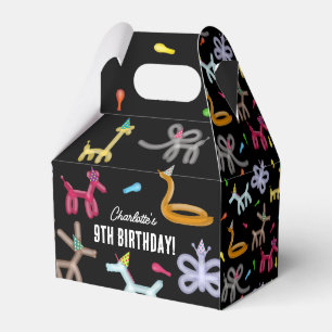 Balloon Animals Kids Birthday Party Theme Favor Boxes