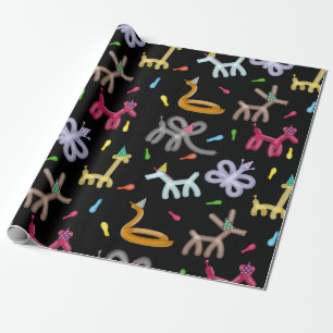 Balloon Animals Kids Party Theme Wrapping Paper