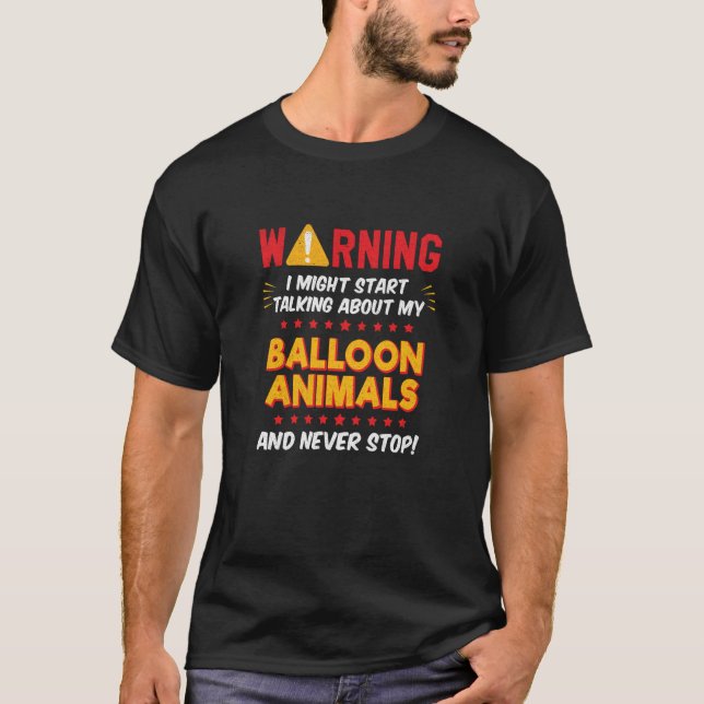 Balloon Animals Magician Joke Graphic T-Shirt (Front)