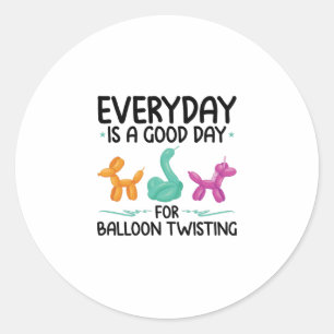 Balloon Animals   Modelling Balloons Twister Gifts Classic Round Sticker