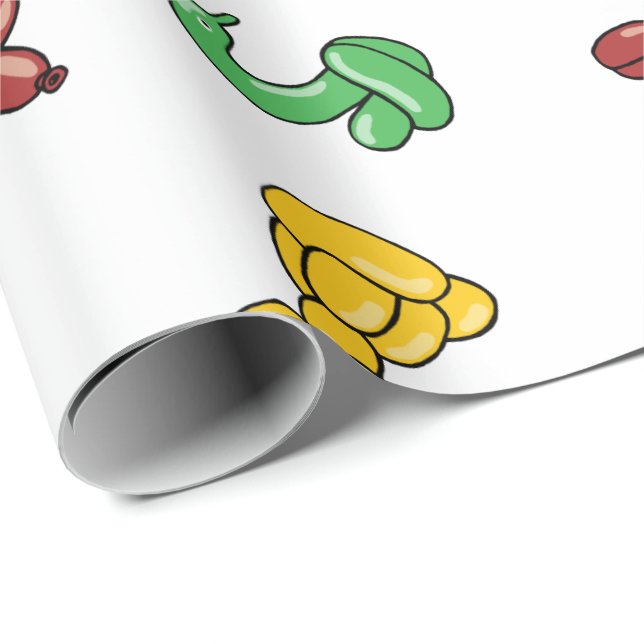 Balloon animals party design wrapping paper (Roll Corner)