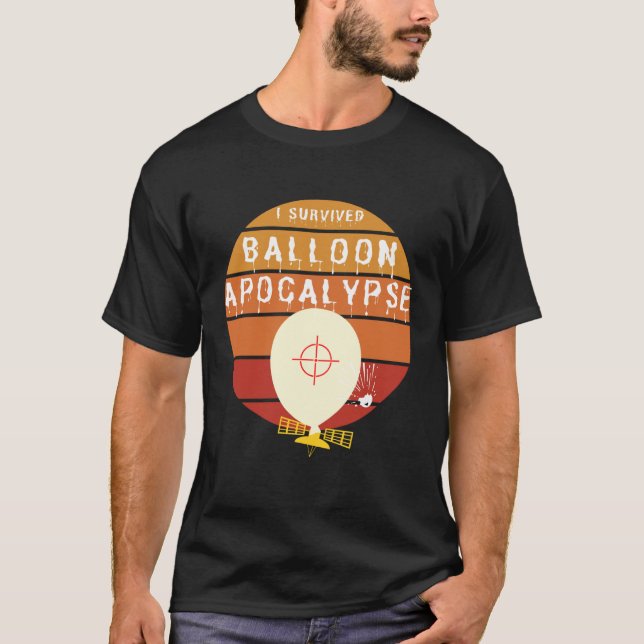 Balloon Apocalypse Chinese Spy for Detective Fans T-Shirt (Front)