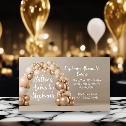 Balloon Arch Artist Party Planner Decorating  Business Card