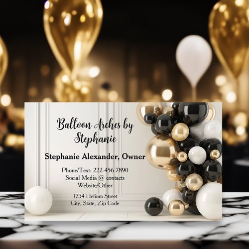 Balloon Artist Arch Designer Party Planner Business Card