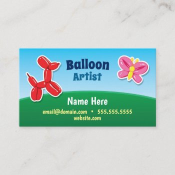 Balloon Artist Business Card by DesignsByLydia at Zazzle
