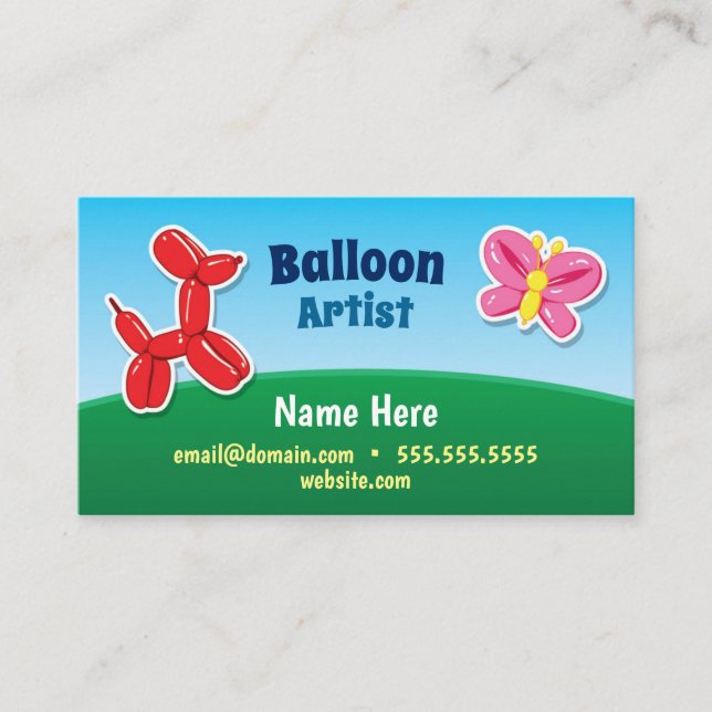 Balloon Artist Business Card (Front)