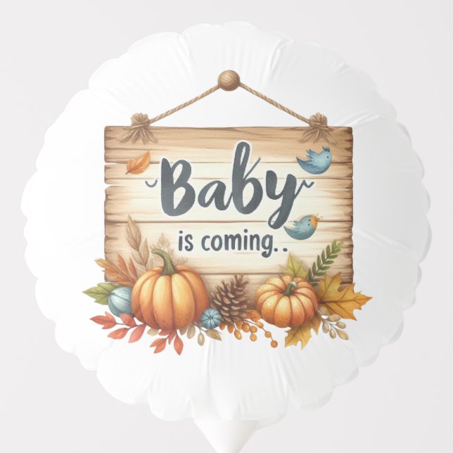 Balloon-Autumn Baby Shower Balloon (Front)