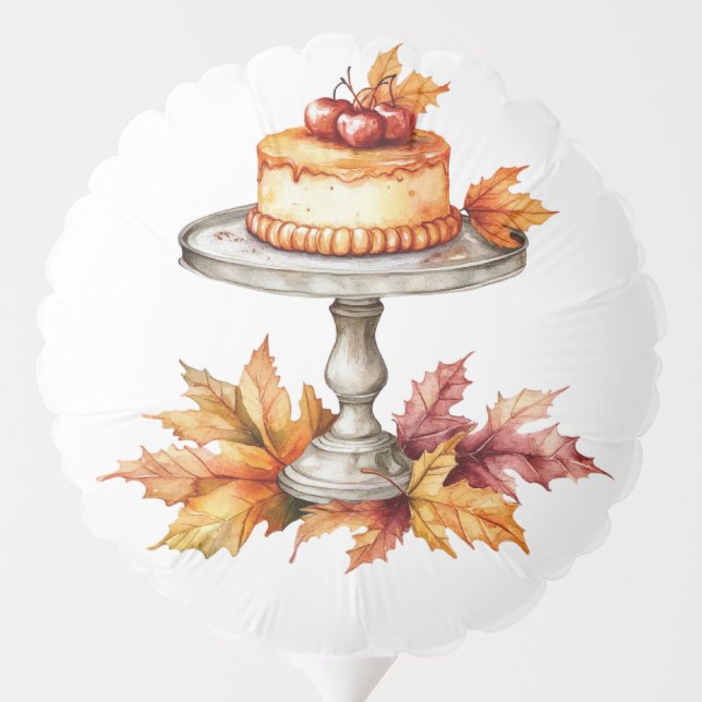 Balloon-Autumn Baby Shower Balloon-Medium Balloon (Back)