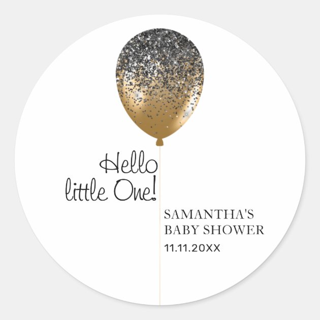 Balloon Baby Shower Celebration Classic Round Sticker
