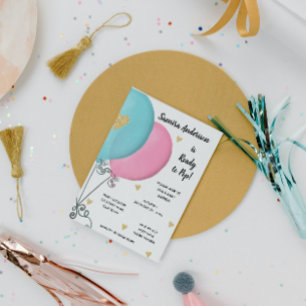 Balloon Baby Shower Invitation