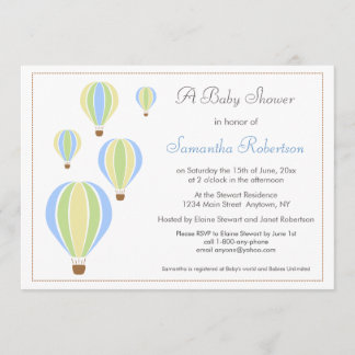 Balloon Baby Shower Invitation