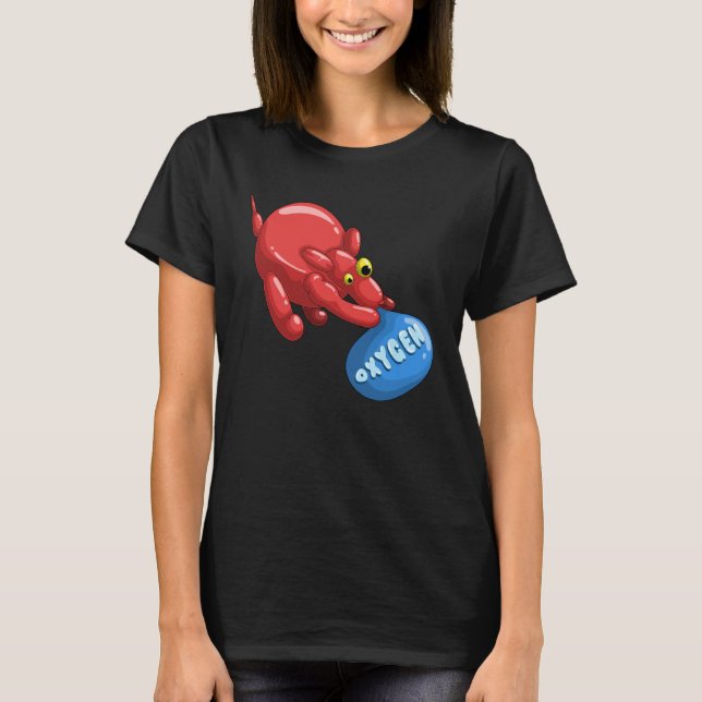 Balloon  Balloon Animal Dog Inhaling Oxygen T-Shirt (Front)
