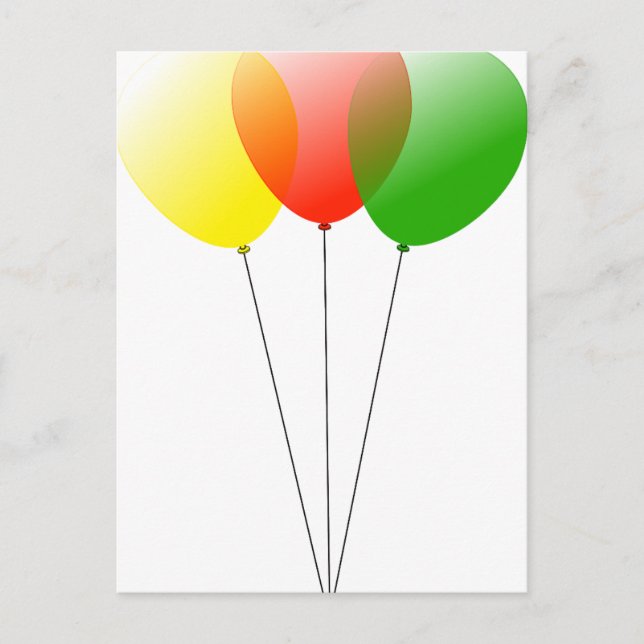 Balloon balloons custom personalize Anniversaries Postcard (Front)