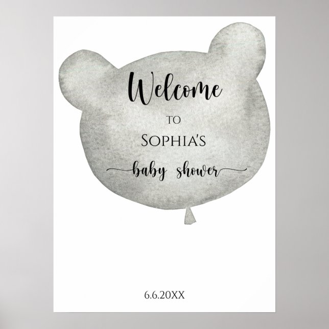 Balloon Bear Welcome Poster (Front)