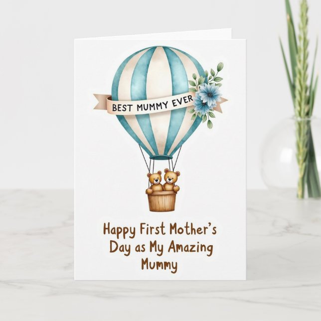 Balloon Bears Mothers Day Art Card (Front)