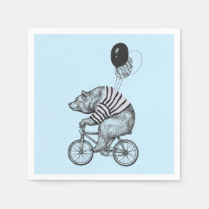 Balloon Bicycle Bear Napkins