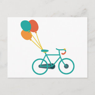 Balloon Bike Postcard