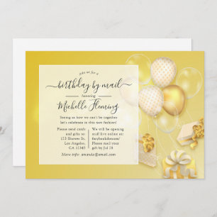 Balloon Birthday by Mail Party Invitation
