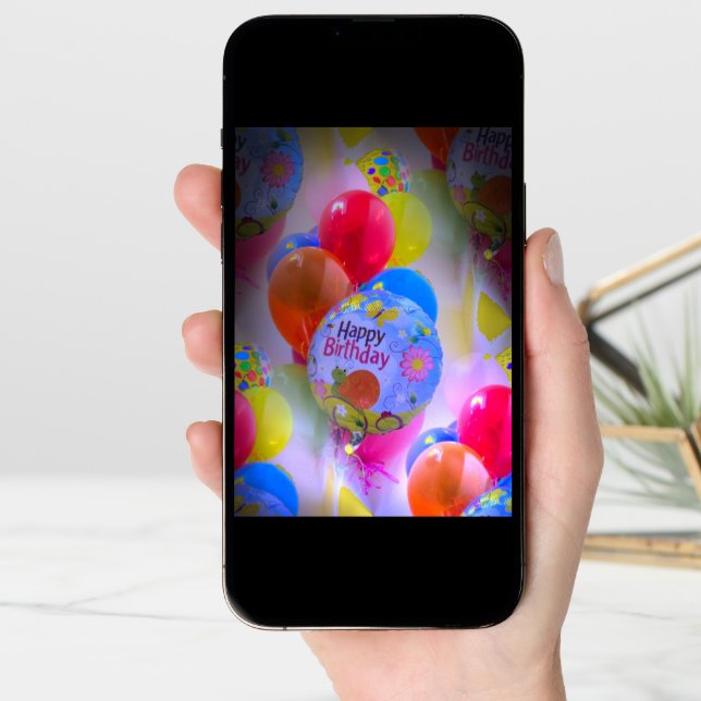 Balloon Birthday Card (Front Digital)