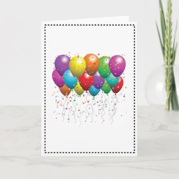 Balloon Birthday Card Customize by creativeconceptss at Zazzle