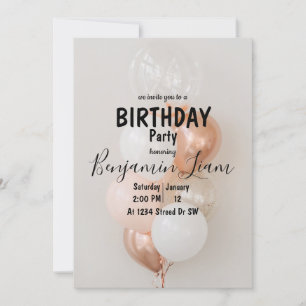 Balloon Birthday Invitation