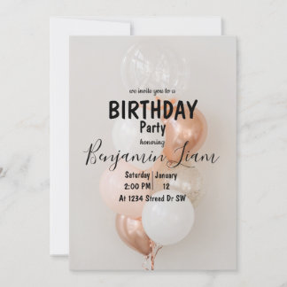 Balloon Birthday Invitation