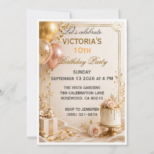 Balloon Birthday Invitation