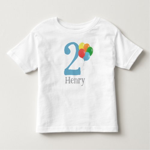 Balloon Birthday Shirt with Age for Kids