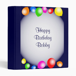 Balloon Border 3 Ring Binder