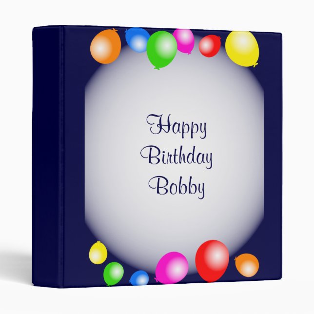 Balloon Border 3 Ring Binder (Front/Spine)