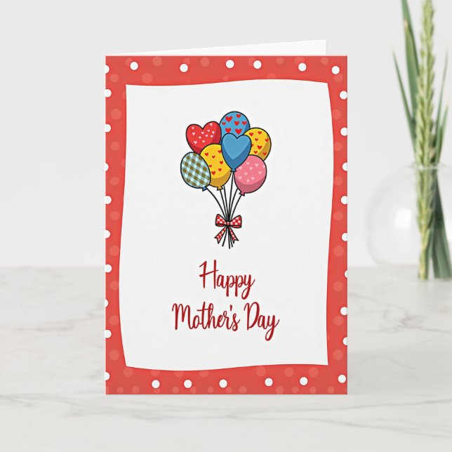 Balloon Bouquet Mothers Card (Front)