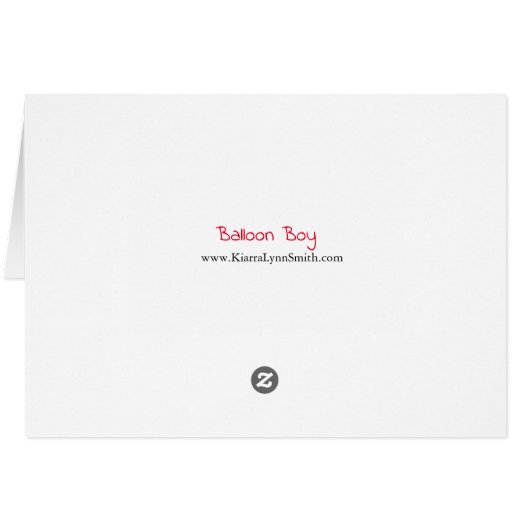 Balloon Boy Card (Back Horizontal)