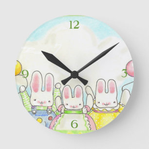 Balloon bunnies clock