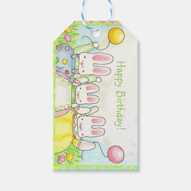 Balloon Bunnies gift tag (Front)