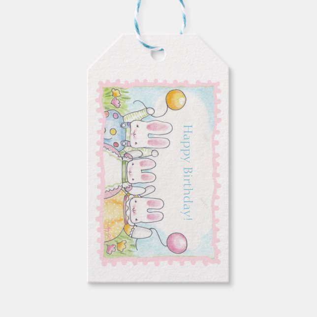 Balloon Bunny gift tag (Front)
