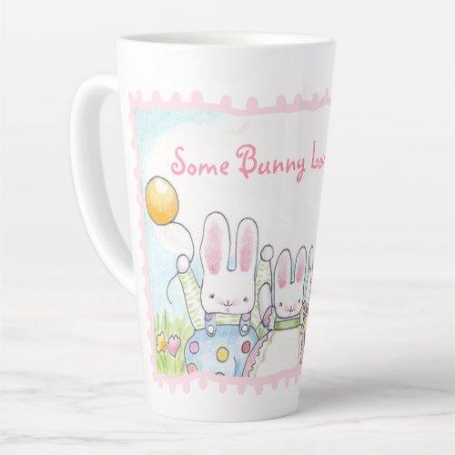 Balloon Bunny Tall Latte Mug