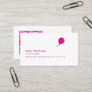 Balloon Business Logo   QR Code Card