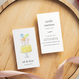 Balloon Cake Vertical Business Card