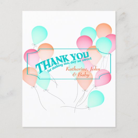 Balloon Candy Bar Wrapper Favor (Front)