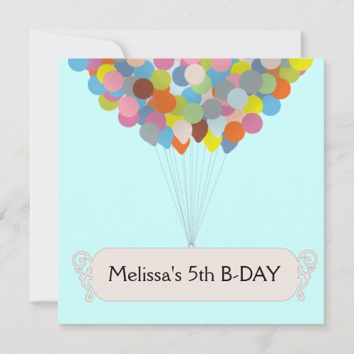 Balloon Celebration Personalized Invitations