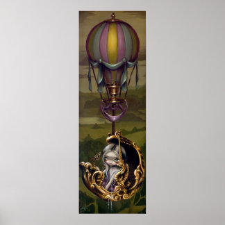 Balloon Chariot - Rococo Steampunk Art Print