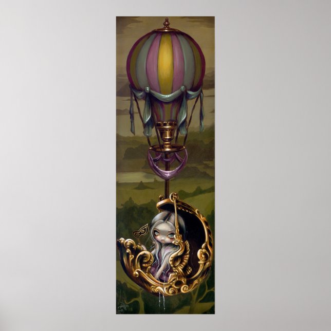 Balloon Chariot - Rococo Steampunk Art Print (Front)