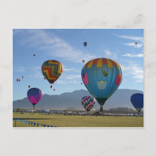Balloon cluster postcard