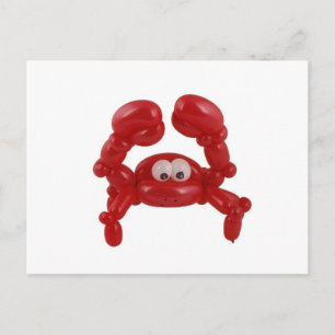 Balloon crab postcard