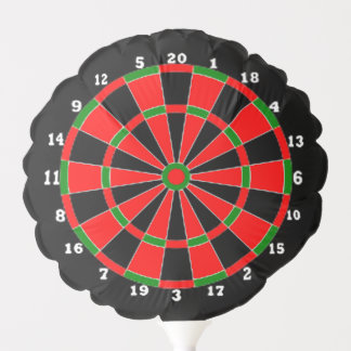 Balloon: Dartboard Effect - Black - Red - Green Balloon