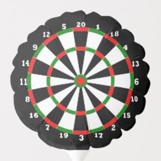 Balloon: Dartboard - Red - Black - Green - White Balloon