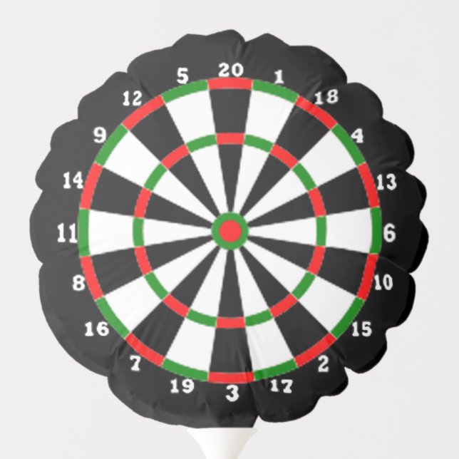 Balloon: Dartboard - Red - Black - Green - White Balloon (Back)
