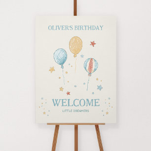 Balloon Daydream Birthday Party 18x24 Welcome Sign