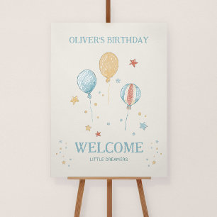 Balloon Daydream Birthday Party 18x24 Welcome Sign